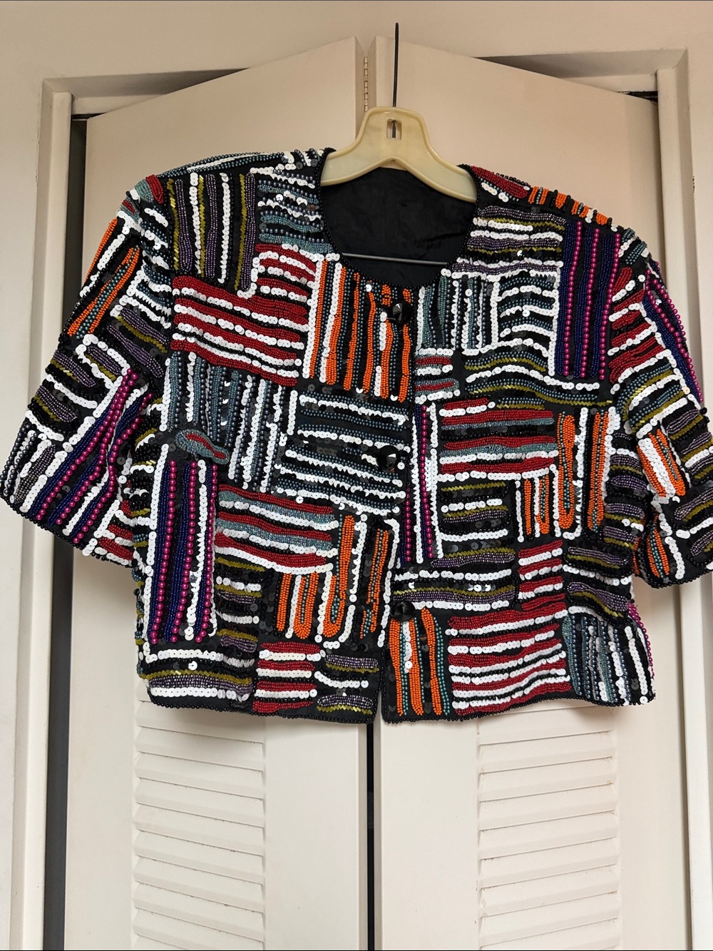 Source Unknown Multicolor Sequin Bomber Jacket